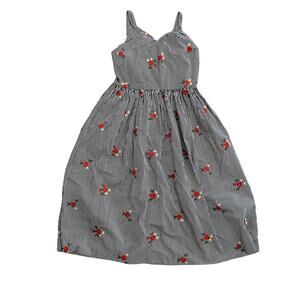 Pastourelle by Pippa and Julie Embroidered Flower Stripe Dress Girls 14